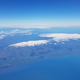 Iceland's Eyjafjallajökull (left) and Katla volcanoes (right) from above.